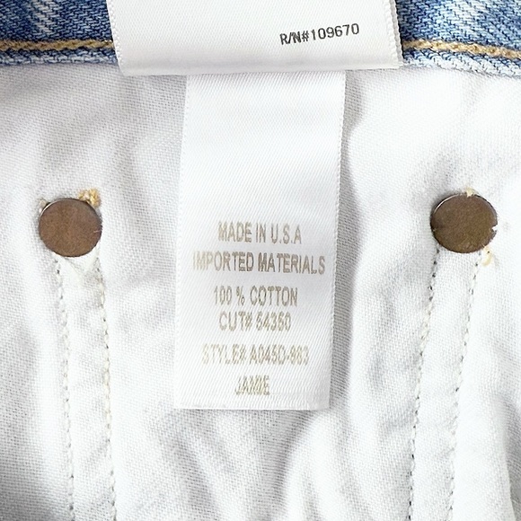 AGOLDE 90s High Rise Distressed Light Wash Denim Button Fly Straight Leg Jean 26 - Picture 13 of 14